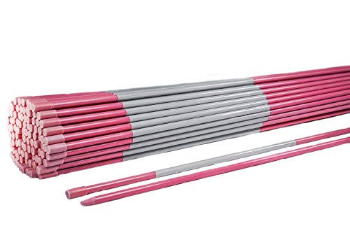 DISCOUNT SNOWSTAKES .COM 4ft Pro Snow Stakes Driveway Markers Pink