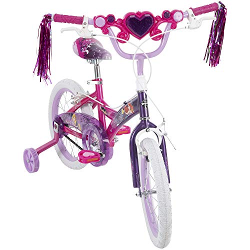 Huffy Disney Princess Magic Mirror 16” Girl’s Bike with Training Wheels Purple