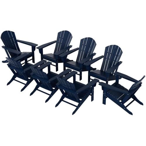 Costaelm Portside Classic Outdoor Adirondack Chairs Set of 8