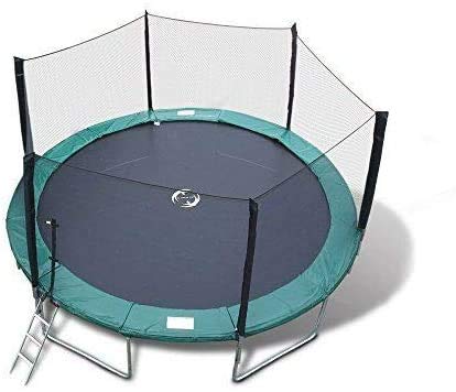 Galactic Xtreme 15 ft Round Trampoline with Net Black and Green