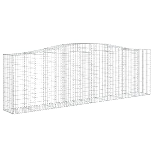 Arched Gabion Basket 157.5"x19.7"x47.2"/55.1" Galvanized Iron White Black Other