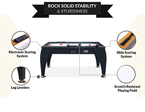 PUCK Sphynx 5-Foot Air Hockey Table Black