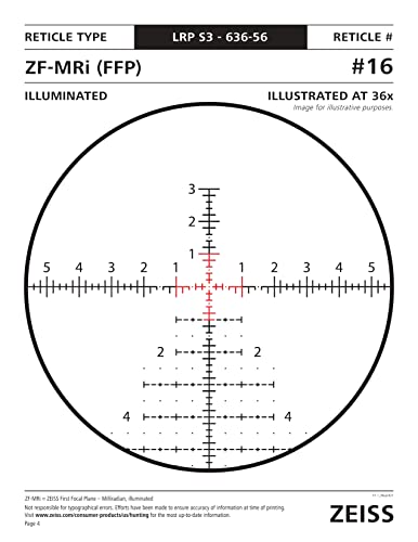 ZEISS LRP S3 6-36x56 First Focal Plane MRAD Riflescope Matte Black
