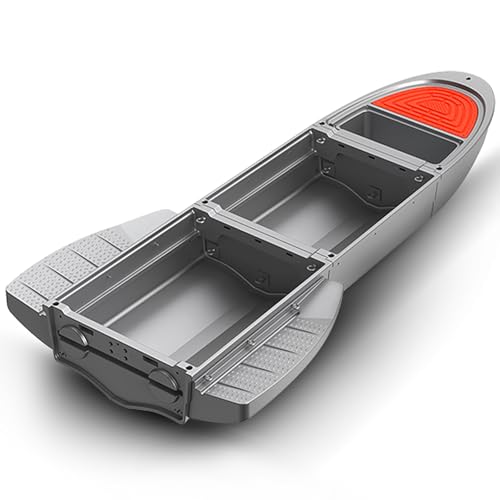 JYXKART Folding Fishing Kayak Dinghy Boat with Storage Gray