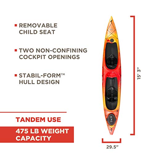 Old Town Dirigo Tandem Plus Recreational Kayak Sunrise