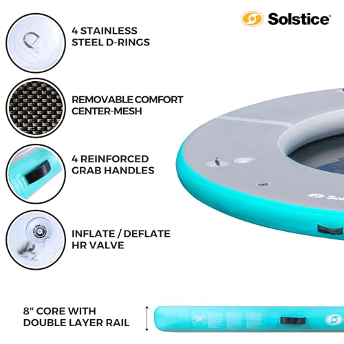 Solstice Circular Mesh Dock Gray/Blue 10'x10'