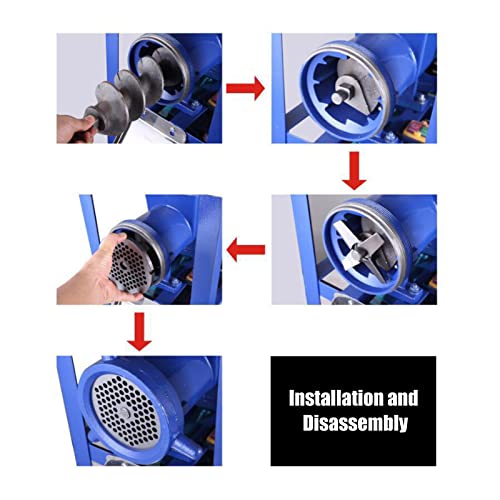 BREVELTION 220V Electric Meat Grinder 3KW 400-500KG/H Blue