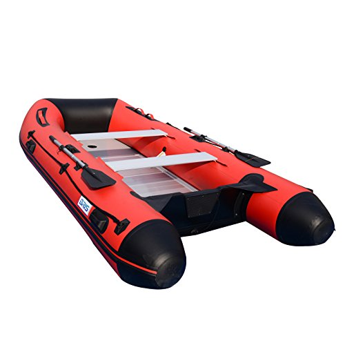 BRIS 12ft Inflatable Boat Red with Black