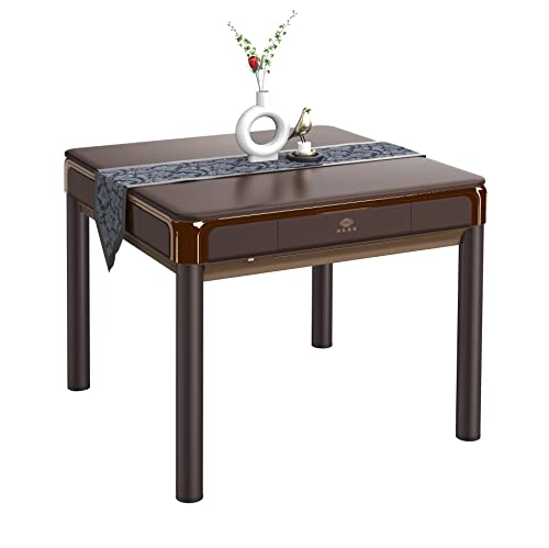 usamjtable Automatic Mahjong Dining Table 4-Legged Coffee Style with 40mm Numbered Tiles Blue