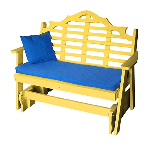 A & L Furniture Co. Marlboro Recycled Plastic 5ft Glider Chair Al Lemon Yellow