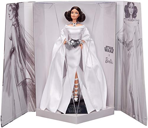 Barbie Star Wars Princess Leia Collector Doll White Gown 11.5 Inches