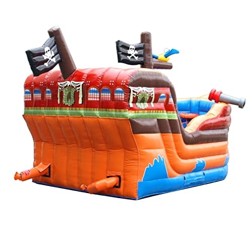 TentandTable Inflatable Pirate Ship Bounce House with Slide - Commercial Grade, Includes Blower
