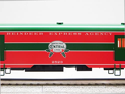 Generic VISIONLINE North Pole Central Reindeer Car #2523 O Gauge Red