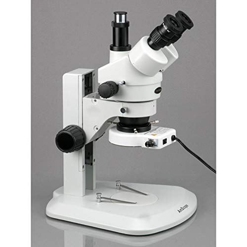 AmScope Professional Trinocular Stereo Zoom Microscope 3.5X-90X with LED Ring Light