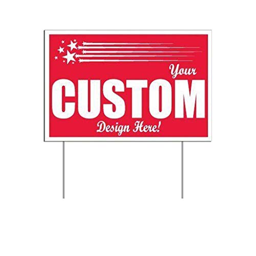 VictoryStore Custom Realtor Yard Signs Set of 2 - 12"x18" Double-Sided Full Color with EZ Stakes