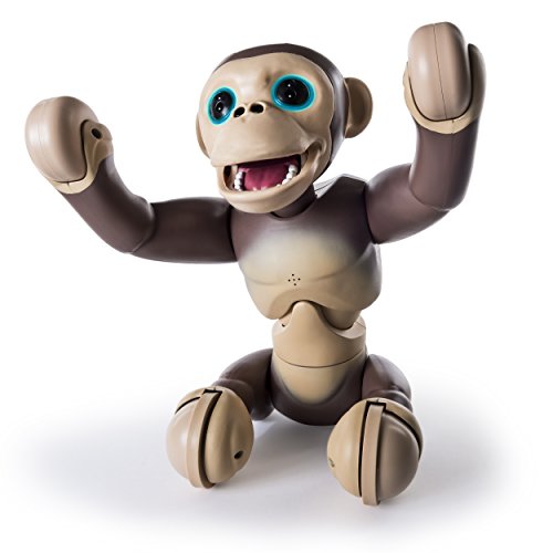 Zoomer Interactive Chimp Toy Brown and Beige