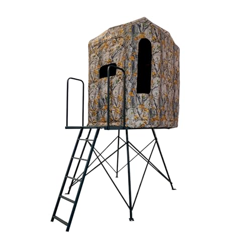 MUDDY Heavy-Duty Powder Coated Steel Hunting Blind with Insulated Fabric Walls and Silent Zipper System - Multi