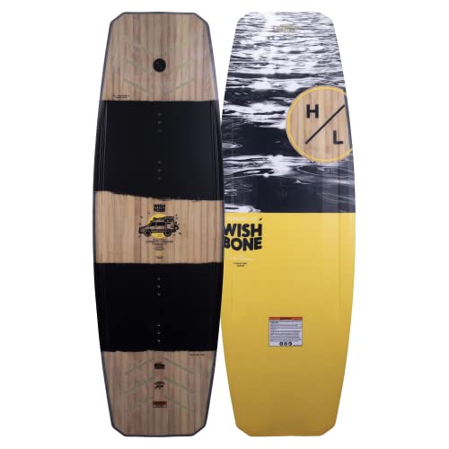 Hyperlite Wishbone Mens Wakeboard Wood/Yellow 134cm Multi