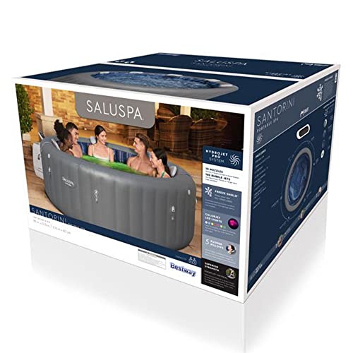 Bestway SaluSpa Santorini HydroJet 5 to 7 Inflatable Hot Tub Gray