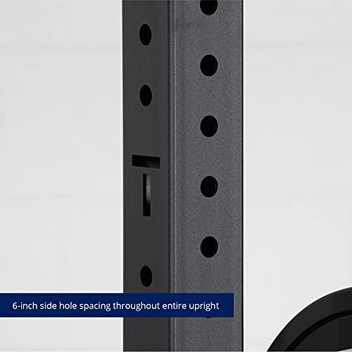Titan Fitness X-3 Series Short Bolt-Down Power Rack with Weight Plate Holders 24-in. Depth Black