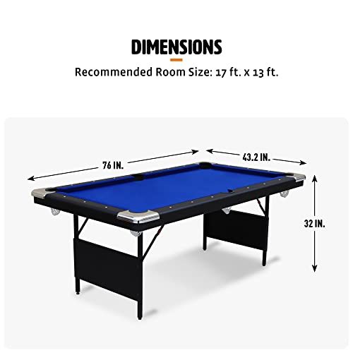 EastPoint Sports Easy Setup Folding Billiard Table Black