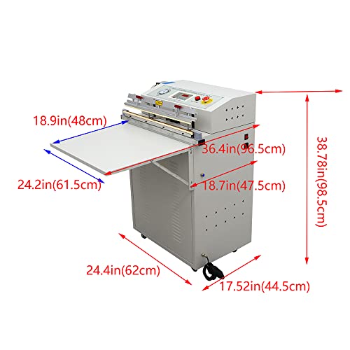 HayWHNKN Commercial Vacuum Sealer Machine 60cm Sealing Bar 110V