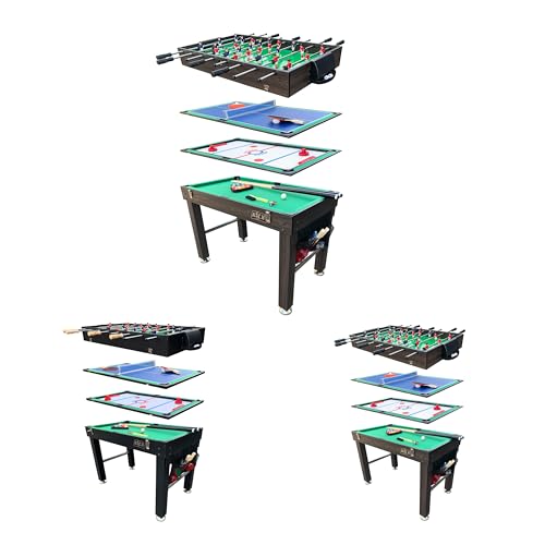 KICK Quad 48″ 4-in-1 Multi Game Table Brown