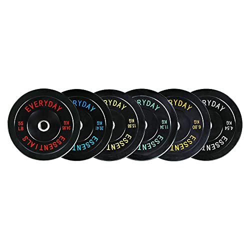 BalanceFrom Olympic Bumper Plate Weight Plate Set Black