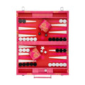 Cynthia Rowley Vegan Leather Backgammon Set Pink