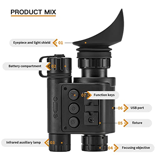 Teslord HD Infrared Night Vision Monocular for Hunting, Camping, Travel
