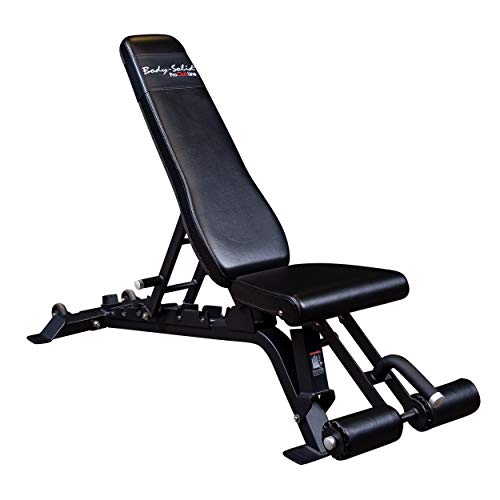Body-Solid Pro Clubline Adjustable Bench for Abdominal and Core Training Black