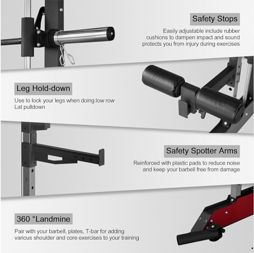 Fitness Dreamer Home Gym Smith Machine Red