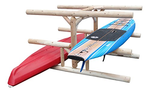 Log Kayak Rack 5-Place Storage Organizer Canyon Brown