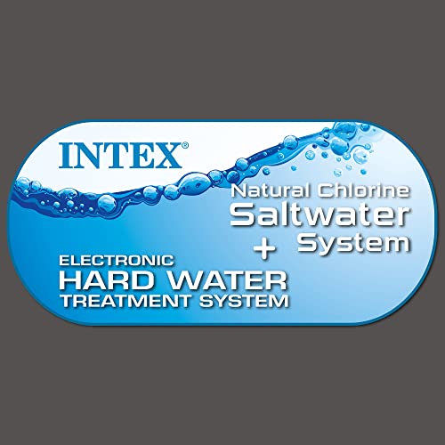 Intex PureSpa Plus 4 Person Inflatable Outdoor Hot Tub Spa 83" Square Greystone