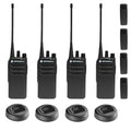 Motorola Solutions 4 Pack CP100D Analog UHF Portable Two Way Radio Black