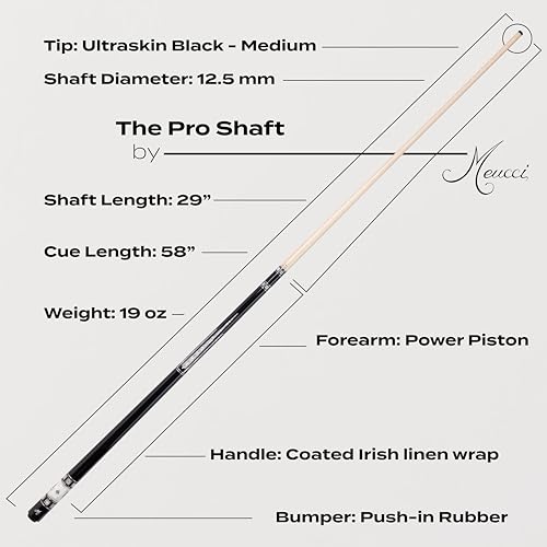 Meucci Pool Cues BMC Casino 10 Billiard Pool Stick Black