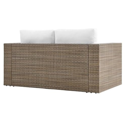 Modway Convene Outdoor Synthetic Rattan Loveseat White