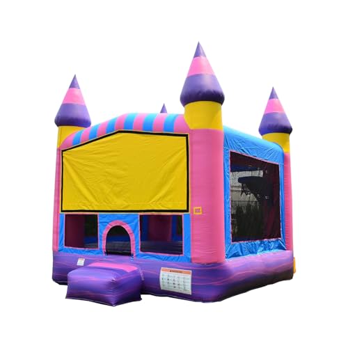 JumpOrange Commercial Inflatable Cotton Candy Bounce House 13'x13' Pink