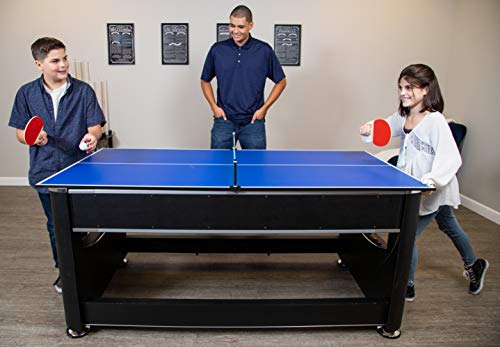 Hathaway Triple Threat 6-ft 3-in-1 Multi Game Table Black