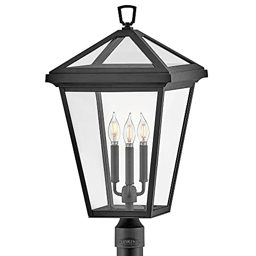 Hinkley Alford Place Large Post Top Lantern Die Cast Aluminum Museum Black