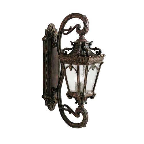 Bailey Street Home 4 Light Outdoor Wall Mount 37.75" Tall 14" Wide Londonderry Finish Clear