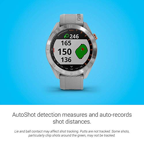 Garmin Approach S40 GPS Golf Smartwatch Stainless Steel with Powder Gray Band