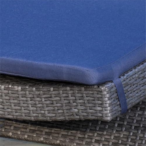 Noble House Salem Outdoor Adjustable Wicker Chaise Lounge Set of 2 Grey