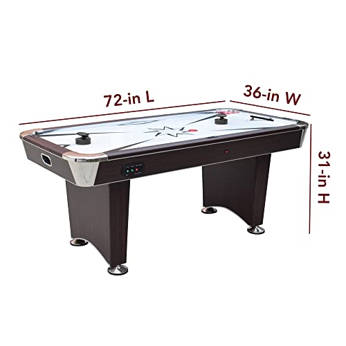 Hathaway Midtown II 6-ft Air Hockey Family Game Table Dark Cherry Wood