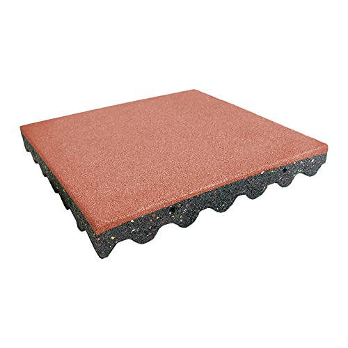 Rubber-Cal Eco-Safety Interlocking Playground Tiles 16 Pack Terra Cotta