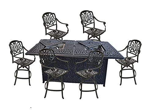 Generic Theworldofpatio Elizabeth 7 Piece Double Burner Bar Set
