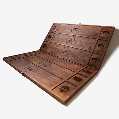 NovelStuffs Gwent Board for Witcher Card Game Black Walnut Hardwood 21.5"x24