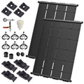 SolarPoolSupply Industrial Grade DIY Solar Pool Heater Kit - High-Wind Security - Freeze Resistant - (2) 4'x7.5' Panels