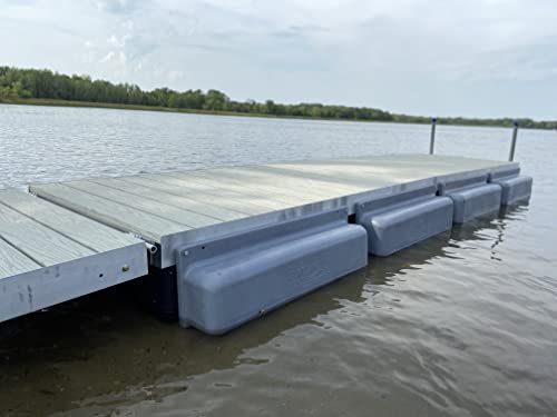 Patriot Docks 5.5'x8' Extra Wide Straight Floating Dock Gray Aluminum Decking