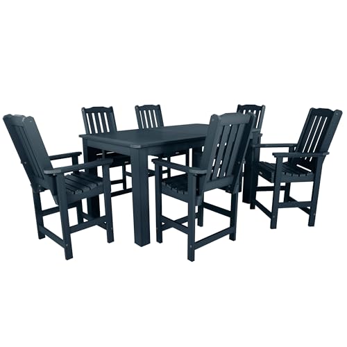 Highwood Lehigh 7pc Rectangular Counter Height Dining Set 72" x 42" Federal Blue